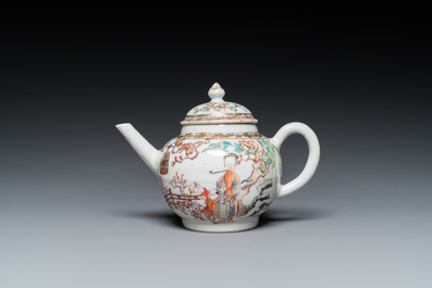 A fine Chinese famille rose teapot and cover, Yongzheng