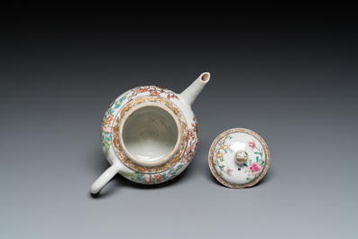 A fine Chinese famille rose teapot and cover, Yongzheng