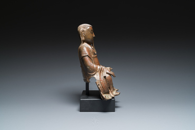 Zhen Wu en bronze aux traces de laque, Chine, Ming