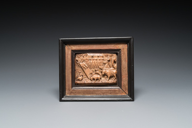 Een Mechels albasten reli&euml;f met de ark van Noah, Vlaanderen, eind 16e eeuw