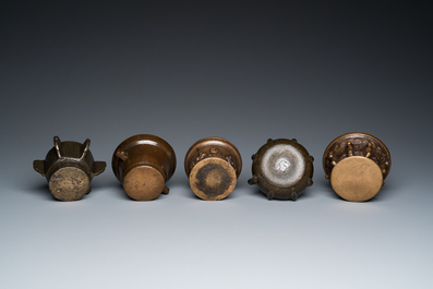 Five bronze mortars, France, Spain and Ottoman Turkey, 16/17th C.