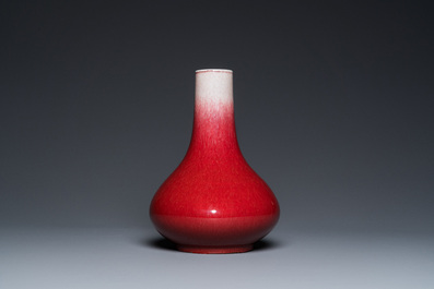 Een Chinese flesvormige langyao vaas, 18/19e eeuw