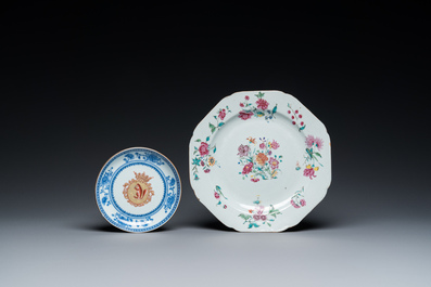 Collection vari&eacute;e en porcelaine de Chine de la Compagnie des Indes, Qianlong