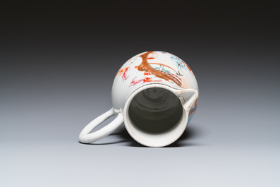 Verseuse en porcelaine de Chine famille rose &agrave; d&eacute;cor d'une dame avec un enfant, Yongzheng/Qianlong