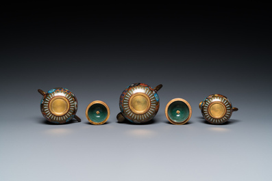 Eight Japanese cloisonn&eacute; wares, Meiji, 19/20th C.