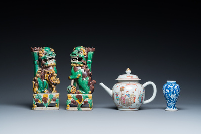 Collection vari&eacute;e en porcelaine de Chine, Kangxi/Qianlong