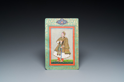 Ecole indienne, miniature: 'Portrait du sultan Abdullah Qutb Shah'