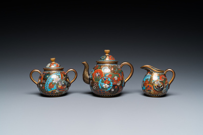 Eight Japanese cloisonn&eacute; wares, Meiji, 19/20th C.