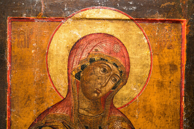 A Russian 'Mother of God' icon, 19th C.