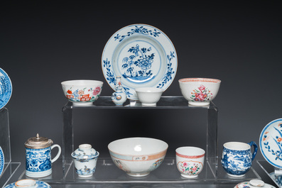 A varied collection of Chinese porcelain, Kangxi and later