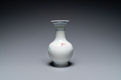 Een Chinese blauw-witte 'Wang Bu' vaas, Yongzheng merk, 20e eeuw