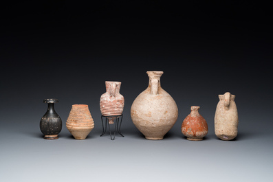 Tien stukken Grieks en Romeins aardewerk, 4e eeuw v.C. en later