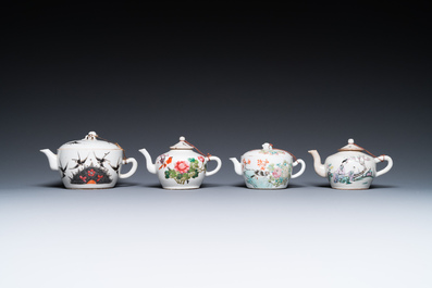 Collection vari&eacute;e en porcelaine de Chine famille rose et qianjiang cai, 19/20&egrave;me