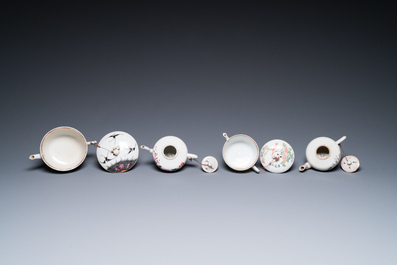 A varied collection of Chinese famille rose and qianjiang cai porcelain, 19th/20th C.