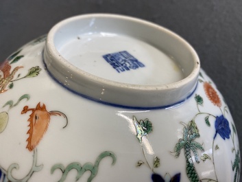 A Chinese wucai 'dragon' bowl, Daoguang minyao mark and of the period