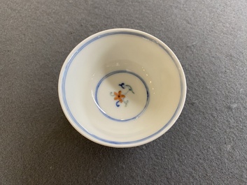 A Chinese doucai bowl with floral design, Yongzheng mark and possibly of the period