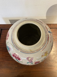 A Chinese famille rose 'hundred boys' jar, Yongzheng