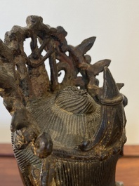 Bouddha en bronze dor&eacute;, Chine, Ming