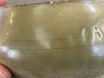 A Chinese Yaozhou celadon 'lotus' bowl, Song/Yuan