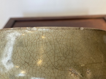 A Chinese Yaozhou celadon 'lotus' bowl, Song/Yuan