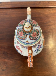 A Chinese famille rose teapot with dragon spout, Yongzheng/Qianlong