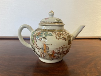 A fine Chinese famille rose teapot and cover, Yongzheng