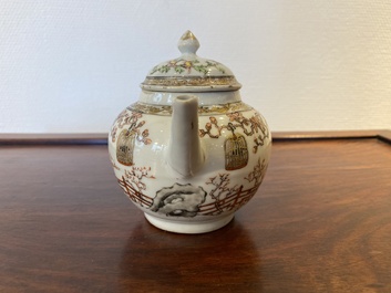 A fine Chinese famille rose teapot and cover, Yongzheng