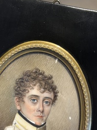 Six portraits miniatures, Angleterre et/ou France, 19&egrave;me
