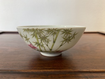 A Chinese famille rose bowl, Yongzheng mark, 20th C.