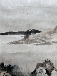 Zeng Youhe 曾幼荷 (1925-2017) : 'Paysage', encre et couleurs sur papier