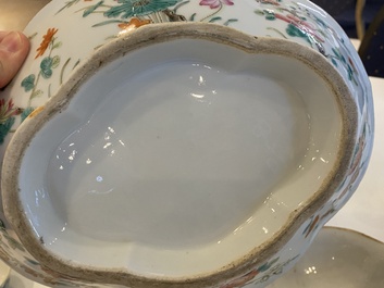 Onze bols en porcelaine de Chine famille rose, 19/20&egrave;me