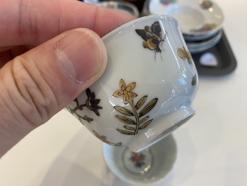 Collection vari&eacute;e de tasses et soucoupes en porcelaine de Chine, 18/19&egrave;me