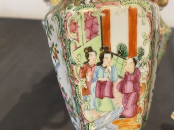 A varied collection of Chinese Canton famille rose porcelain, 19th C.