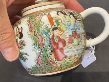 Een diverse collectie Chinees Canton famille rose porselein, 19e eeuw