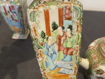 Collection vari&eacute;e en porcelaine de Chine famille rose de Canton, 19&egrave;me