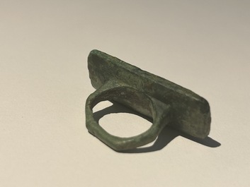Two Roman bronze stamps inscribed 'SOFRONI' and 'DISUC', ca. 2nd C.