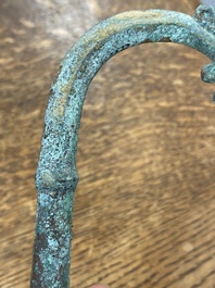 Paire d'hampes en bronze, Chine, P&eacute;riode des Royaumes Combattants, 5/3&egrave;me av. J.-C.