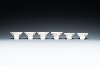 Eleven Chinese Dehua blanc de Chine cups, 17th C. and later