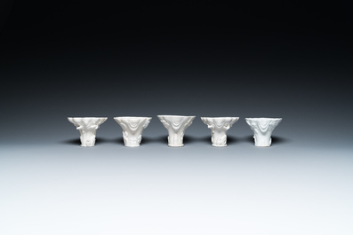 Eleven Chinese Dehua blanc de Chine cups, 17th C. and later