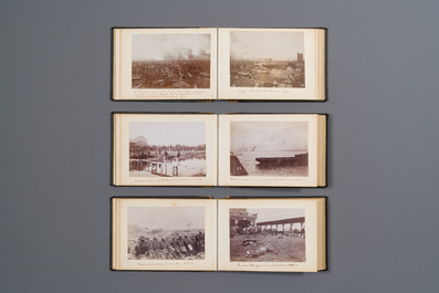Trois albums avec 66 photos sur la r&eacute;volution Xinhai &agrave; Hankou, Wuchang et Hanyang en Chine, 1911