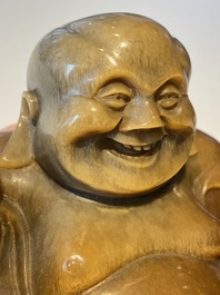 Rare sculpture de Bouddha en corne de rhinoc&eacute;ros, Chine, 19&egrave;me