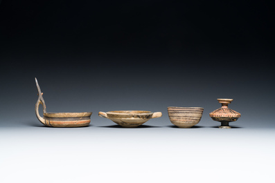 Four Greek and Roman pottery wares, Southern Italy, 5/4th C. b.C.