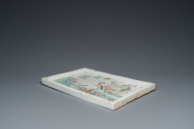 A Chinese rectangular qianjiang cai tray, signed Xu Jinchang 徐金昌, dated 1889