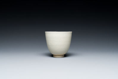 A Chinese white-glazed wine cup, probably Sui