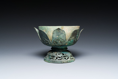 A Vietnamese bronze 'lotus' bowl, Champa culture, 15th C.