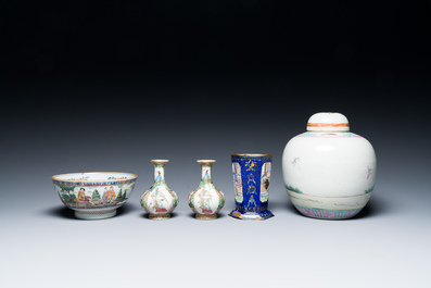 Une collection vari&eacute;e en porcelaine de Chine et &eacute;maux de Canton, 18/19&egrave;me
