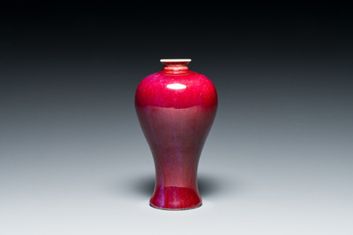 A Chinese flamb&eacute;-glazed 'meiping' vase, 18th C.