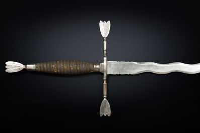 A two-handed 'Flamberge' sword, probably Germany, 18th C.