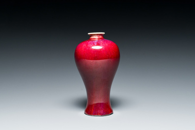 A Chinese flamb&eacute;-glazed 'meiping' vase, 18th C.