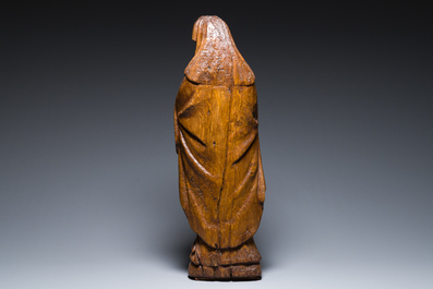 A Flemish carved oak figure of Mary Magdalen from a Crucifixion group, 16th C.